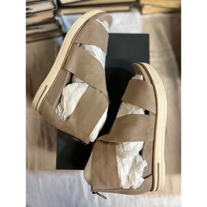 Eileen Fisher Taupe Strappy Wedge Sandals